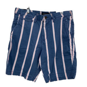 American Eagle Men's slim shorts next level flex blue pink stripe size 31